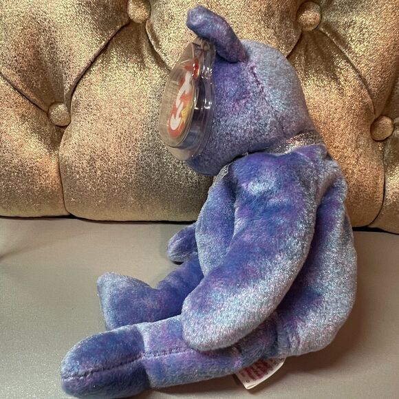 TY Beanie Baby "Clubby II" Retired 03/09/1999 & Display Case, Tag Cover, Errors - Picture 6 of 11